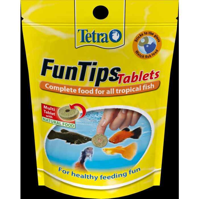 Tetra Fun Tips Tablets 20 Tablets  - Stick on Glass