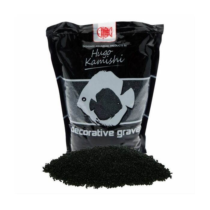 Black aquarium gravel