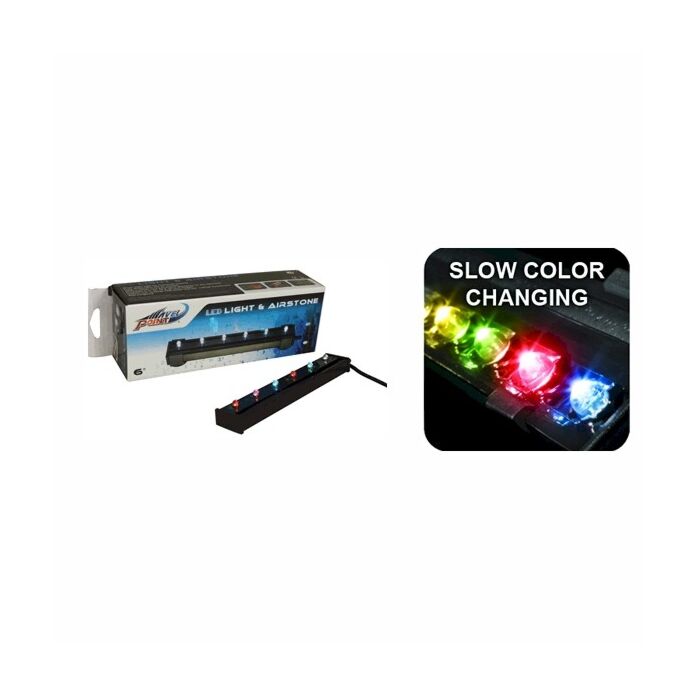 Wave Point LED Airstone Slow Colour Changing 12"/30cm